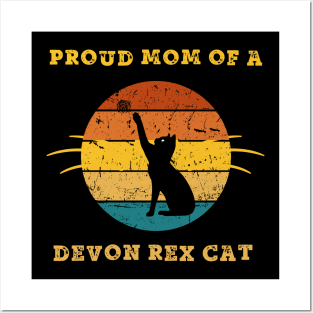 devon rex cat mom Posters and Art